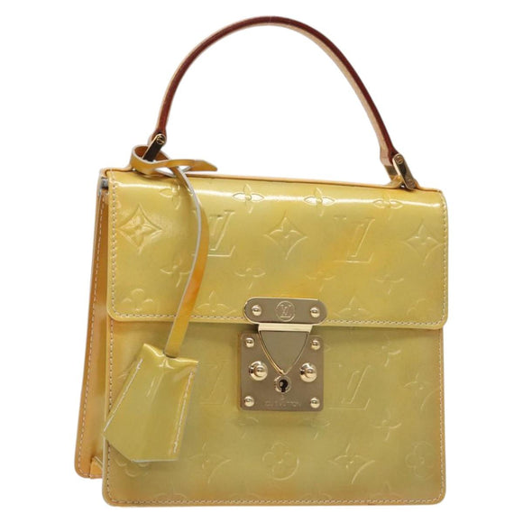 LOUIS VUITTON Monogram Vernis Spring Street Hand Bag Gris M91029 LV Auth 126386