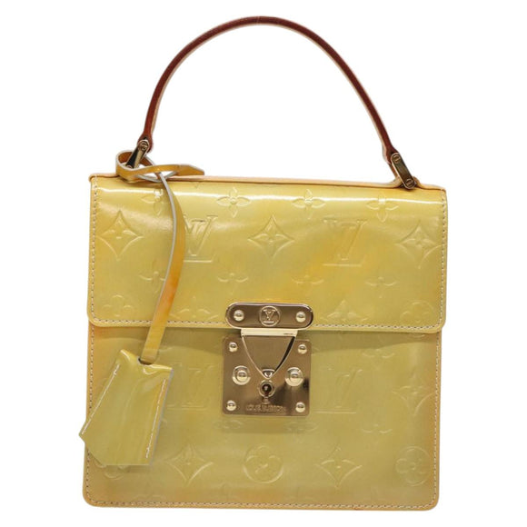 LOUIS VUITTON Monogram Vernis Spring Street Hand Bag Gris M91029 LV Auth 126386