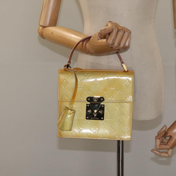 LOUIS VUITTON Monogram Vernis Spring Street Hand Bag Gris M91029 LV Auth 126386