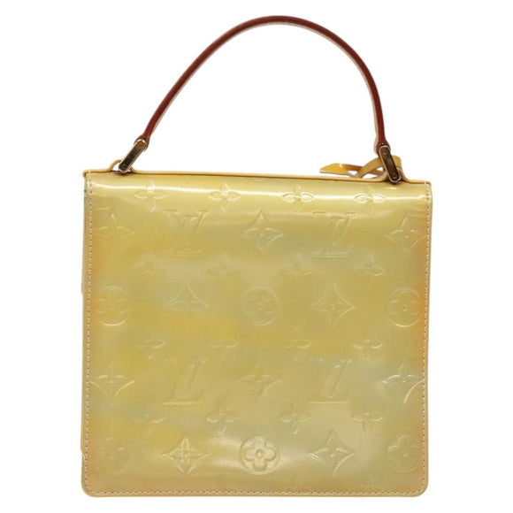 LOUIS VUITTON Monogram Vernis Spring Street Hand Bag Gris M91029 LV Auth 126386