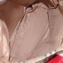 BURBERRY Nova Check Tote Bag Canvas Red Beige gold Auth 126393-11