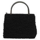 Salvatore Ferragamo Gancini Hand Bag Wool 2way Black Auth 126395-2