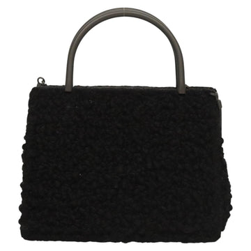 Salvatore Ferragamo Gancini Hand Bag Wool 2way Black Auth 126395 - 0