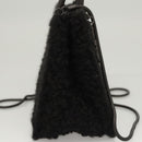 Salvatore Ferragamo Gancini Hand Bag Wool 2way Black Auth 126395-4