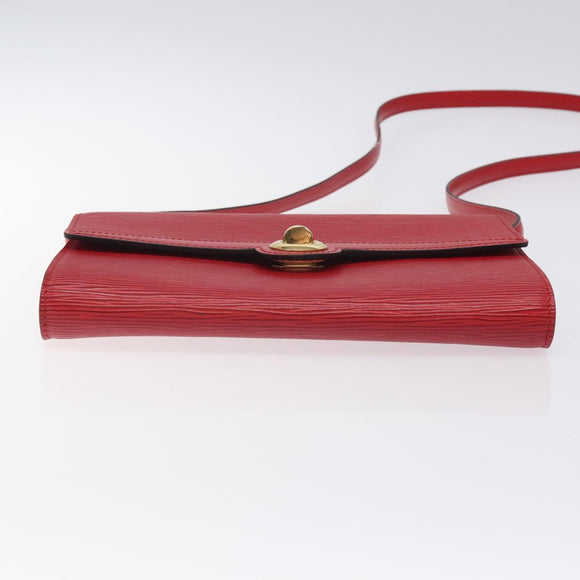 LOUIS VUITTON Epi Pochette Arche Shoulder Bag Red M52577 LV Auth 126417