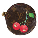 LOUIS VUITTON Monogram Cherry Porte Monnaie Ron Coin Purse M95043 Auth 126421V-13