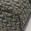 Christian Dior Trotter Canvas Boston Bag Navy Gold Auth 126426-9