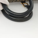 Christian Dior Trotter Canvas Boston Bag Navy Gold Auth 126426-7