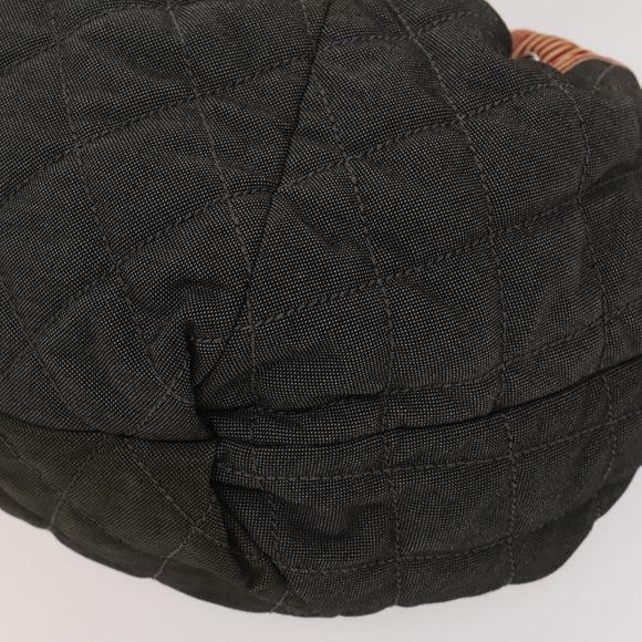 CHANEL Coco Cabas GM Tote Bag Canvas Gray Silver CC Auth 126427