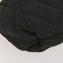 CHANEL Coco Cabas GM Tote Bag Canvas Gray Silver CC Auth 126427-14