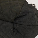 CHANEL Coco Cabas GM Tote Bag Canvas Gray Silver CC Auth 126427-15