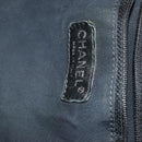 CHANEL Coco Cabas GM Tote Bag Canvas Gray Silver CC Auth 126427-10