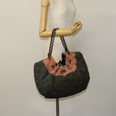 CHANEL Coco Cabas GM Tote Bag Canvas Gray Silver CC Auth 126427-19