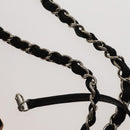 CHANEL Coco Cabas GM Tote Bag Canvas Gray Silver CC Auth 126427-8