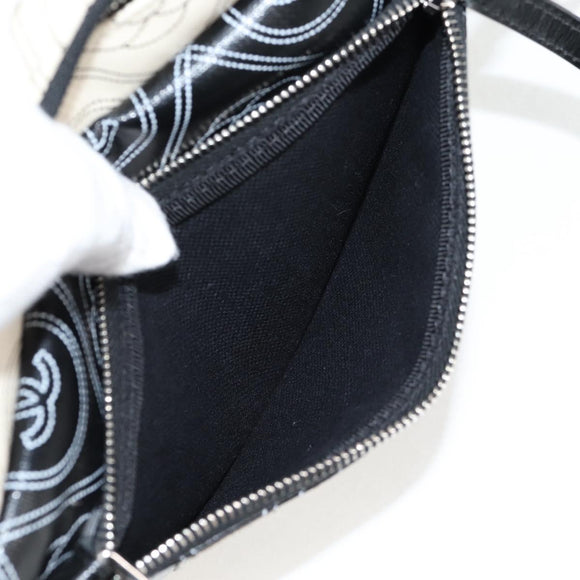 CHANEL Shoulder Bag PVC Black White CC Auth 126428V