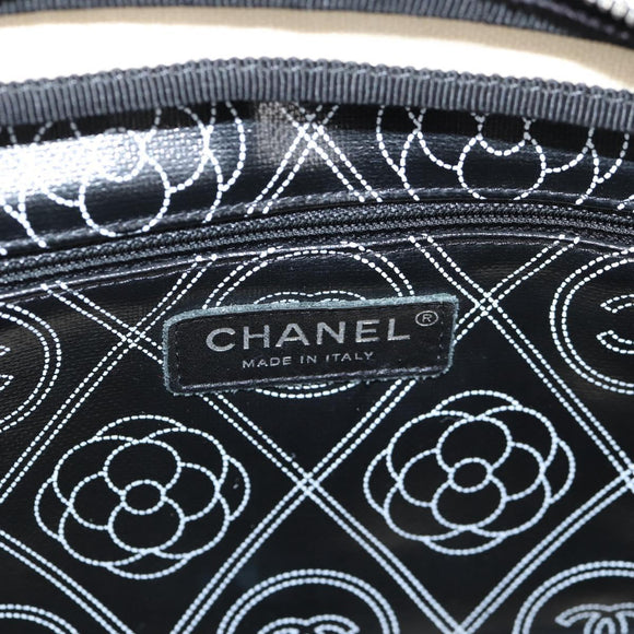 CHANEL Shoulder Bag PVC Black White CC Auth 126428V