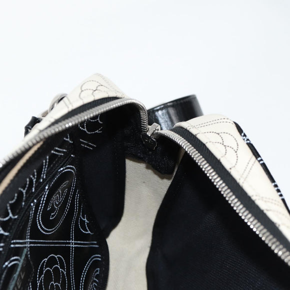 CHANEL Shoulder Bag PVC Black White CC Auth 126428V
