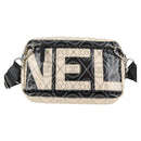 CHANEL Shoulder Bag PVC Black White CC Auth 126428V-2