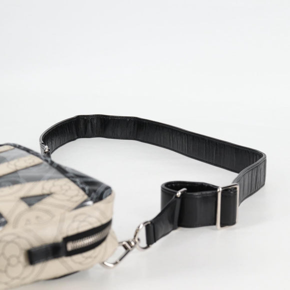 CHANEL Shoulder Bag PVC Black White CC Auth 126428V