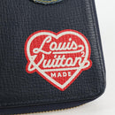 LOUIS VUITTON NIGO LV Squared Zippy Wallet Long Wallet Navy M81107 Auth 126433SAM-17