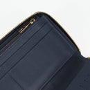 LOUIS VUITTON NIGO LV Squared Zippy Wallet Long Wallet Navy M81107 Auth 126433SAM-18