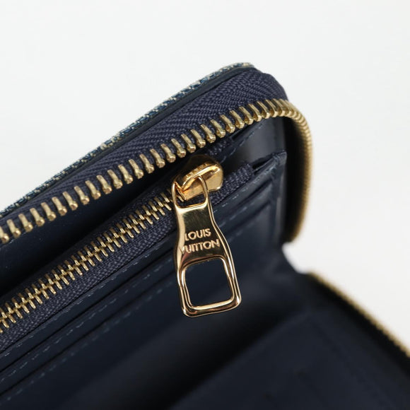 LOUIS VUITTON NIGO LV Squared Zippy Wallet Long Wallet Navy M81107 Auth 126433SAM