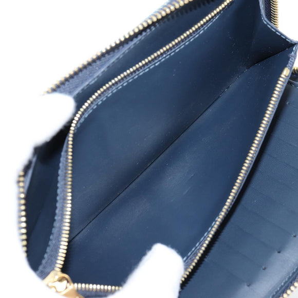 LOUIS VUITTON NIGO LV Squared Zippy Wallet Long Wallet Navy M81107 Auth 126433SAM