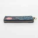 LOUIS VUITTON NIGO LV Squared Zippy Wallet Long Wallet Navy M81107 Auth 126433SAM-3