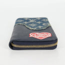 LOUIS VUITTON NIGO LV Squared Zippy Wallet Long Wallet Navy M81107 Auth 126433SAM-6