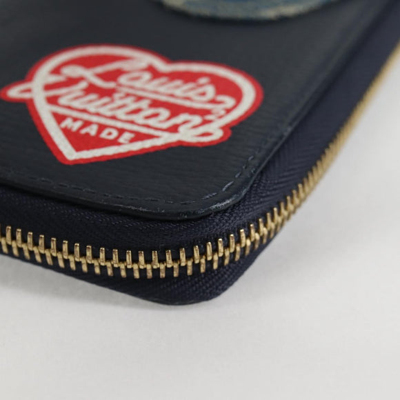 LOUIS VUITTON NIGO LV Squared Zippy Wallet Long Wallet Navy M81107 Auth 126433SAM