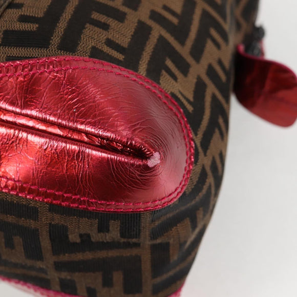 FENDI Zucca Canvas Tote Bag Black Brown Auth 126450V