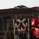 FENDI Zucca Canvas Tote Bag Black Brown Auth 126450V-19