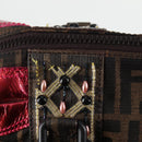 FENDI Zucca Canvas Tote Bag Black Brown Auth 126450V-20