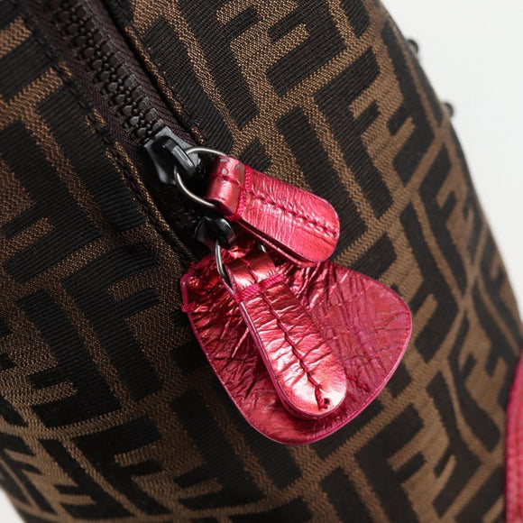 FENDI Zucca Canvas Tote Bag Black Brown Auth 126450V