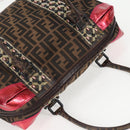 FENDI Zucca Canvas Tote Bag Black Brown Auth 126450V-6