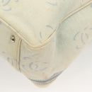 CHANEL Hand Bag Denim Light Blue Silver CC Auth 126457-17