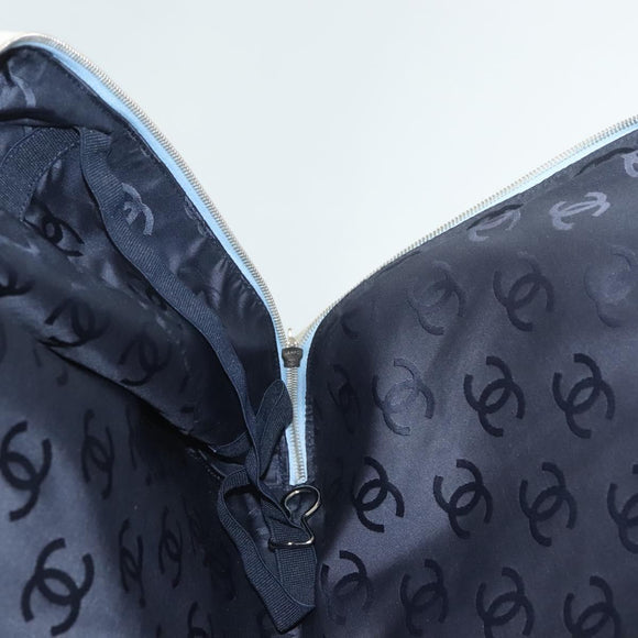 CHANEL Hand Bag Denim Light Blue Silver CC Auth 126457
