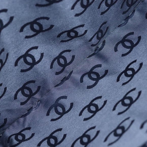 CHANEL Hand Bag Denim Light Blue Silver CC Auth 126457