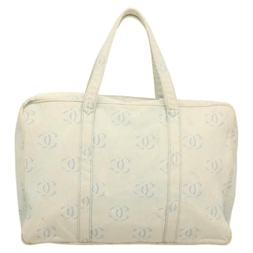 CHANEL Hand Bag Denim Light Blue Silver CC Auth 126457 - 0
