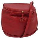 BOTTEGA VENETA Shoulder Bag Leather Red Gold Auth 126463-1