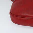 BOTTEGA VENETA Shoulder Bag Leather Red Gold Auth 126463-9