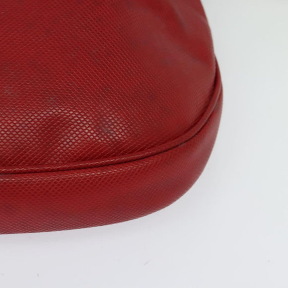 BOTTEGA VENETA Shoulder Bag Leather Red Gold Auth 126463