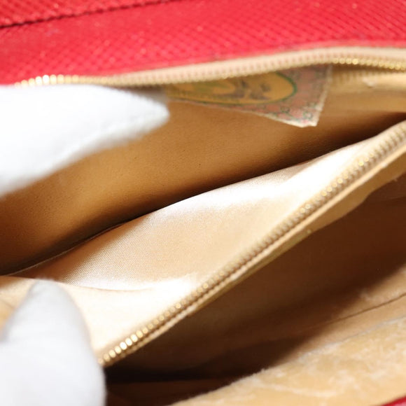 BOTTEGA VENETA Shoulder Bag Leather Red Gold Auth 126463