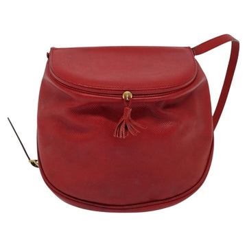 BOTTEGA VENETA Shoulder Bag Leather Red Gold Auth 126463 - 0