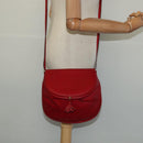 BOTTEGA VENETA Shoulder Bag Leather Red Gold Auth 126463-21