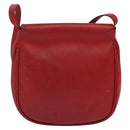 BOTTEGA VENETA Shoulder Bag Leather Red Gold Auth 126463-2