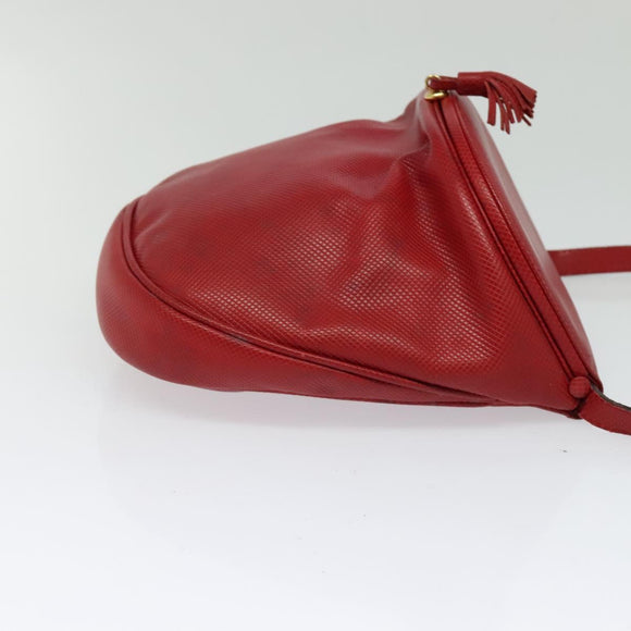 BOTTEGA VENETA Shoulder Bag Leather Red Gold Auth 126463