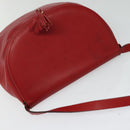 BOTTEGA VENETA Shoulder Bag Leather Red Gold Auth 126463-6