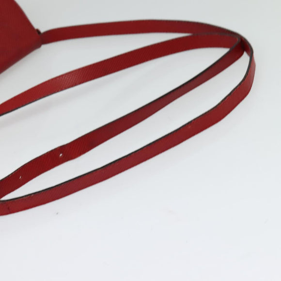 BOTTEGA VENETA Shoulder Bag Leather Red Gold Auth 126463