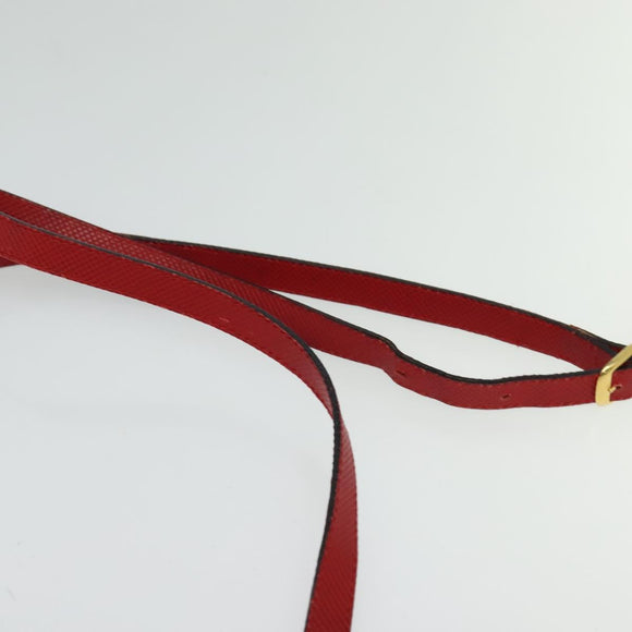 BOTTEGA VENETA Shoulder Bag Leather Red Gold Auth 126463